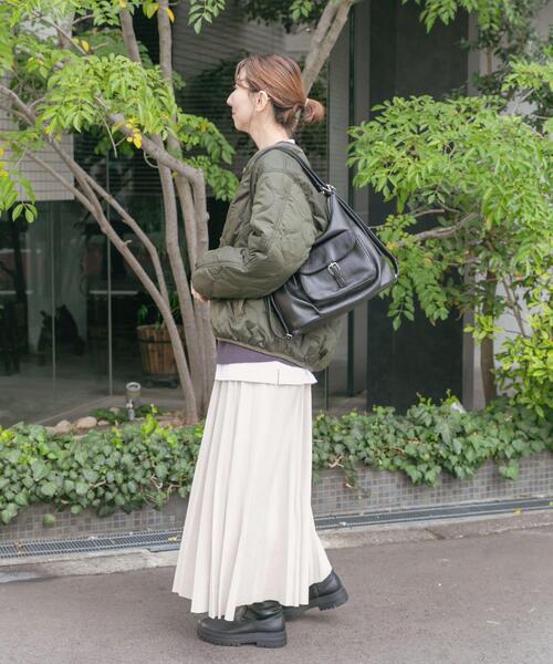 ITEMS URBANRESEARCH（アイテムズ アーバンリサーチ）の「瓢箪キルト中綿ブルゾン（ダウンジャケット/コート・レディース・ホワイト系その他/ブラック/カーキ・FREE）」の15枚目の写真