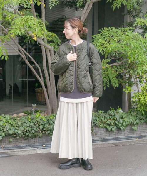 ITEMS URBANRESEARCH（アイテムズ アーバンリサーチ）の「瓢箪キルト中綿ブルゾン（ダウンジャケット/コート・レディース・ホワイト系その他/ブラック/カーキ・FREE）」の16枚目の写真