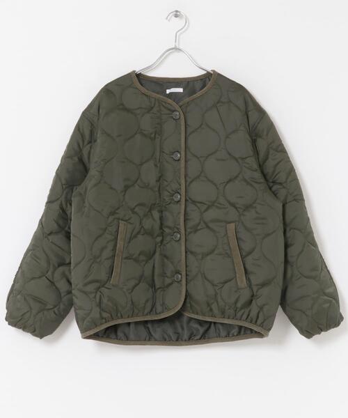 ITEMS URBANRESEARCH（アイテムズ アーバンリサーチ）の「瓢箪キルト中綿ブルゾン（ダウンジャケット/コート・レディース・ホワイト系その他/ブラック/カーキ・FREE）」の17枚目の写真