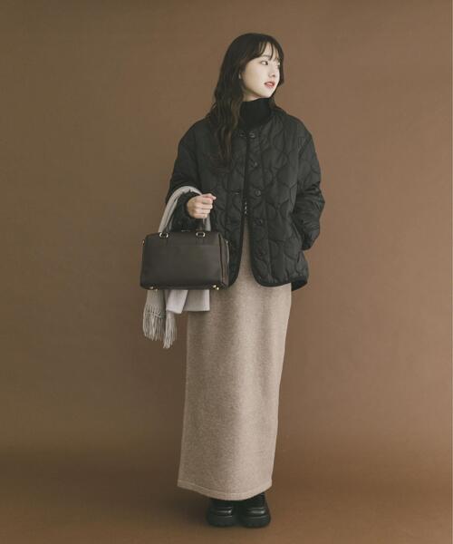 ITEMS URBANRESEARCH（アイテムズ アーバンリサーチ）の「瓢箪キルト中綿ブルゾン（ダウンジャケット/コート・レディース・ホワイト系その他/ブラック/カーキ・FREE）」の7枚目の写真