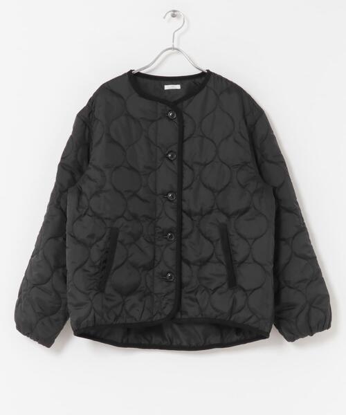 ITEMS URBANRESEARCH（アイテムズ アーバンリサーチ）の「瓢箪キルト中綿ブルゾン（ダウンジャケット/コート・レディース・ホワイト系その他/ブラック/カーキ・FREE）」の9枚目の写真