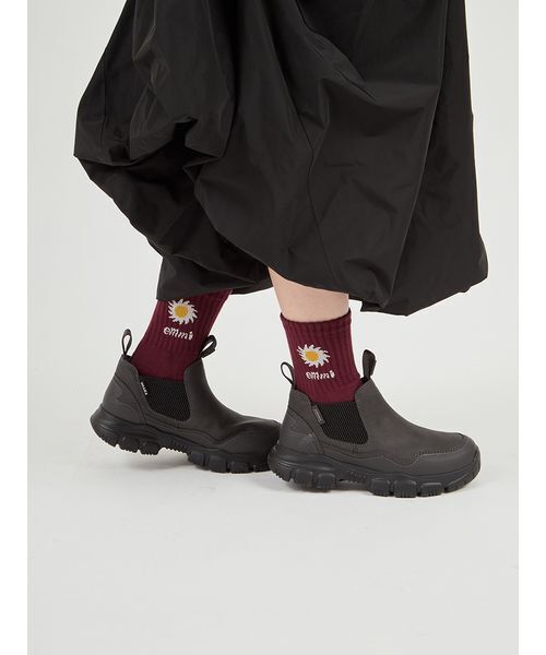 emmi（エミ）の「【Global warming 】リブソックス（ソックス/靴下・レディース・ホワイト/ブルー/ダークネイビー/バーガンディー・F）」の4枚目の写真