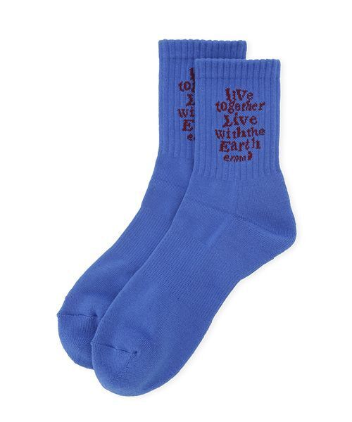 emmi（エミ）の「【Global warming 】リブソックス（ソックス/靴下・レディース・ホワイト/ブルー/ダークネイビー/バーガンディー・F）」の2枚目の写真