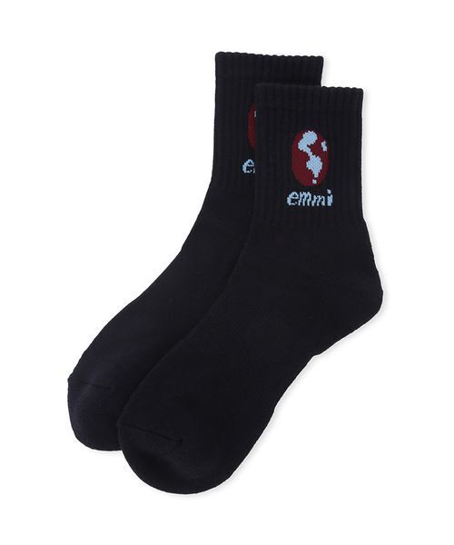 emmi（エミ）の「【Global warming 】リブソックス（ソックス/靴下・レディース・ホワイト/ブルー/ダークネイビー/バーガンディー・F）」の3枚目の写真