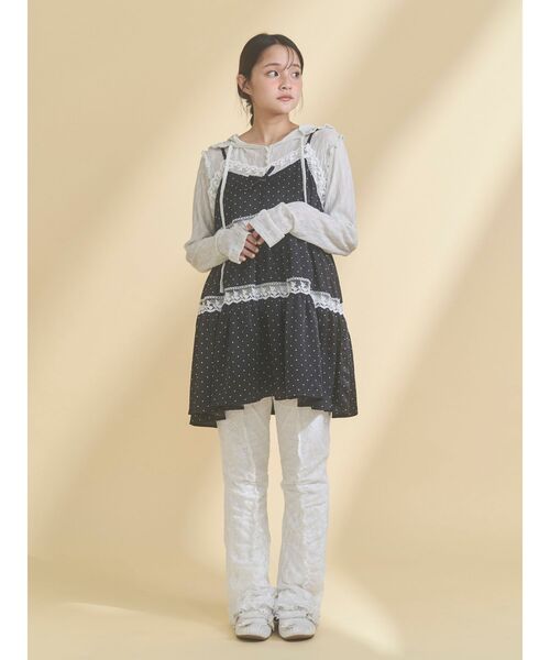 merry jenny(メリージェニー)の「lace panel pants(その他パンツ・レディース・ピンク/ブラック/オフホワイト・FREE)」の13枚目の写真