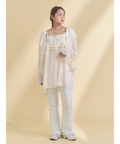 merry jenny(メリージェニー)の「lace panel pants(その他パンツ・レディース・ピンク/ブラック/オフホワイト・FREE)」の14枚目の写真