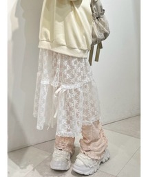 lace panel pants