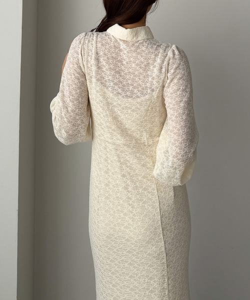 Louere(ルエレ)の「ポロレースドレス(ペチワンピースセット)(ドレス・レディース・アイボリー/ブラック/グレー・SMALL/MEDIUM/LARGE/X-LARGE)」の9枚目の写真
