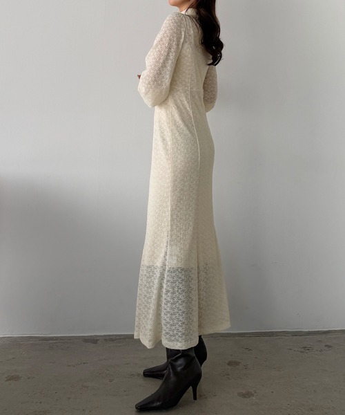 Louere(ルエレ)の「ポロレースドレス(ペチワンピースセット)(ドレス・レディース・アイボリー/ブラック/グレー・SMALL/MEDIUM/LARGE/X-LARGE)」の11枚目の写真