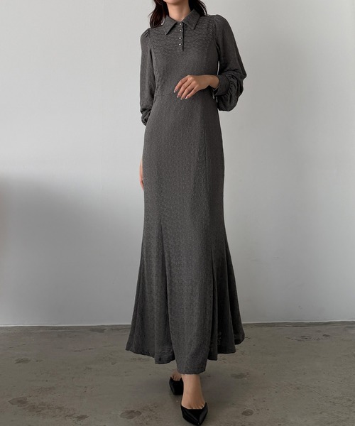 Louere(ルエレ)の「ポロレースドレス(ペチワンピースセット)(ドレス・レディース・アイボリー/ブラック/グレー・SMALL/MEDIUM/LARGE/X-LARGE)」の13枚目の写真