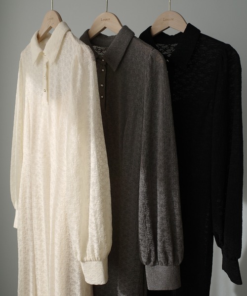 Louere(ルエレ)の「ポロレースドレス(ペチワンピースセット)(ドレス・レディース・アイボリー/ブラック/グレー・SMALL/MEDIUM/LARGE/X-LARGE)」の18枚目の写真