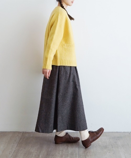 休日と詩 キュウジツトウタ スモールポケット　カーディガン 休日と詩（キュウジツトウタ）の「休日のスモールポケットカーディガン