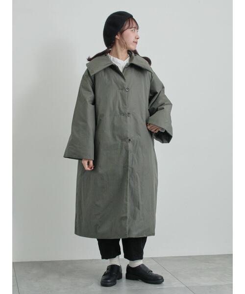 まーちゃん♪✨アルベロベロ　中綿コート　豚さん刺繍　サーカス　モスグリーン 綿ナイロン中綿コート（その他アウター）｜TSUHARU by Samansa Mos2