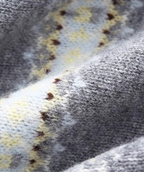 ラウンドネック フェアアイル柄 ウールニットトップス FQ25S303【Fano Studios】【2025AW】