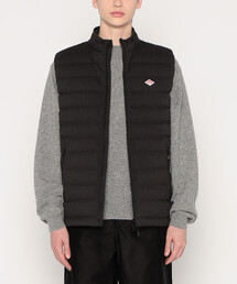DANTON | MEN'S WOOL LIKE POLYESTER MIDDLE DOWN STAND COLLAR VEST(その他アウター)