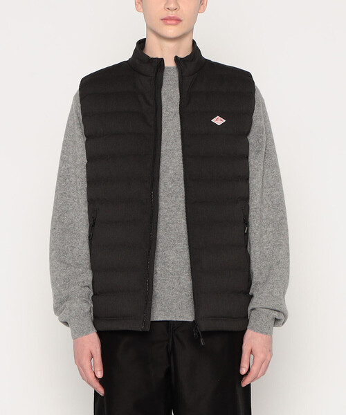 DANTON(ダントン)の「MEN'S WOOL LIKE POLYESTER MIDDLE DOWN STAND COLLAR VEST(その他アウター・メンズ・チャコール/ネイビー・XS/XL/M/S/L/XXL)」の1枚目の写真