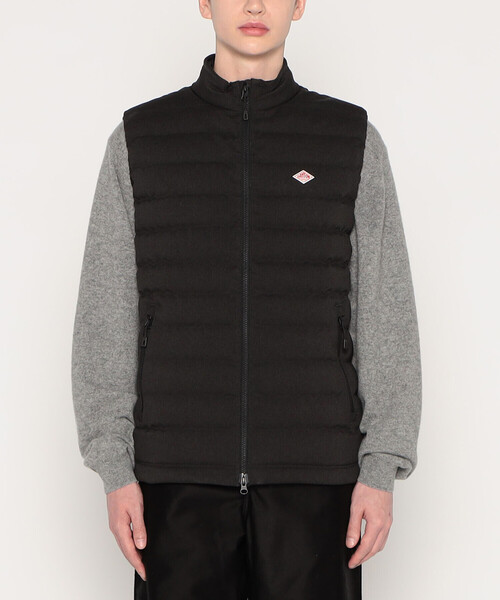 DANTON(ダントン)の「MEN'S WOOL LIKE POLYESTER MIDDLE DOWN STAND COLLAR VEST(その他アウター・メンズ・チャコール/ネイビー・XS/XL/M/S/L/XXL)」の4枚目の写真