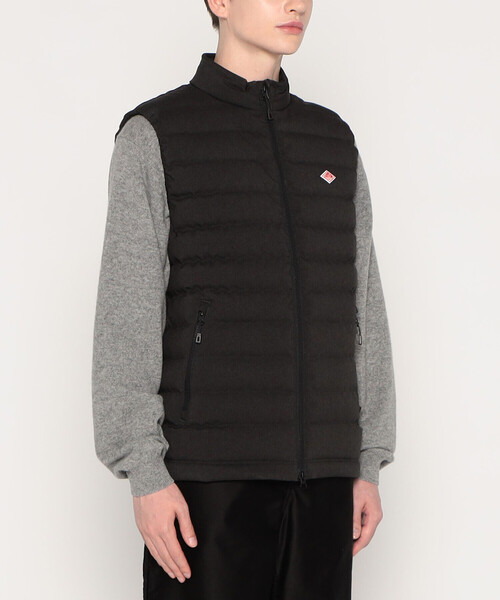 DANTON(ダントン)の「MEN'S WOOL LIKE POLYESTER MIDDLE DOWN STAND COLLAR VEST(その他アウター・メンズ・チャコール/ネイビー・XS/XL/M/S/L/XXL)」の5枚目の写真