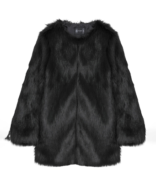 セール】Fur Jacket (FL-046_Gray)（ムートンコート）｜FLAREUP 