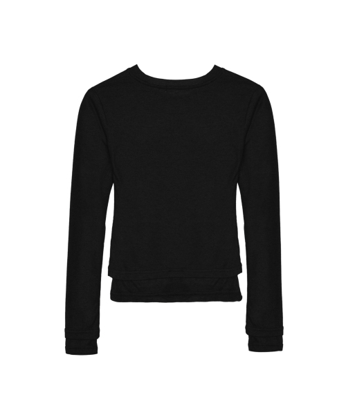 NICK&NICOLE(ニックアンドニコール)の「MINIMAL DOUBLE LAYERED LONG SLEEVE TOP_BLACK(Tシャツ/カットソー・レディース・その他・FREE)」の2枚目の写真