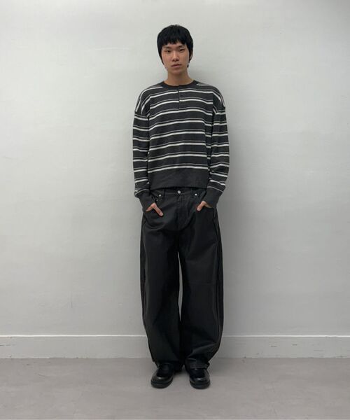 Millo Archive（ミロ アーカイブ）の「ファーズストライプヘンリーネックニット[アイボリー]（ニット/セーター・メンズ・その他・LARGE/X-LARGE/MEDIUM）」の4枚目の写真