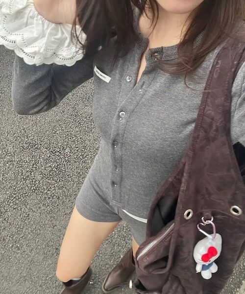 CRANK（クランク）の「ニットマイクロショーツ_チャコール（その他パンツ・レディース・その他・FREE）」の4枚目の写真