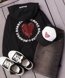 #MEMORY（メモリー）の「【MEMORY】ヘビーウェイト ドリップハート ダブルZIP パーカー / Drip Heart Double ZIP Hoodie（パーカー）」