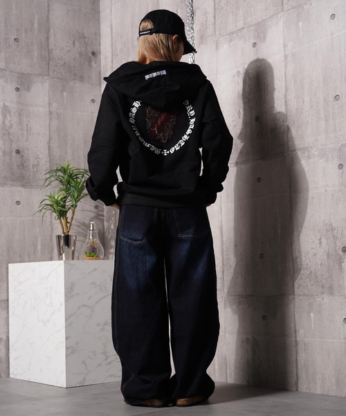 #MEMORY(メモリー)の「【MEMORY】ヘビーウェイト ドリップハート ダブルZIP パーカー / Drip Heart Double ZIP Hoodie(パーカー・メンズ・ネイビー/ブラック/グレー・L/S/M)」の10枚目の写真