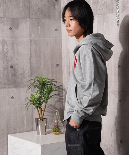 #MEMORY(メモリー)の「【MEMORY】ヘビーウェイト ドリップハート ダブルZIP パーカー / Drip Heart Double ZIP Hoodie(パーカー・メンズ・ネイビー/ブラック/グレー・L/S/M)」の14枚目の写真
