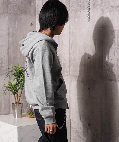 #MEMORY(メモリー)の「【MEMORY】ヘビーウェイト ドリップハート ダブルZIP パーカー / Drip Heart Double ZIP Hoodie(パーカー・メンズ・ネイビー/ブラック/グレー・L/S/M)」の15枚目の写真