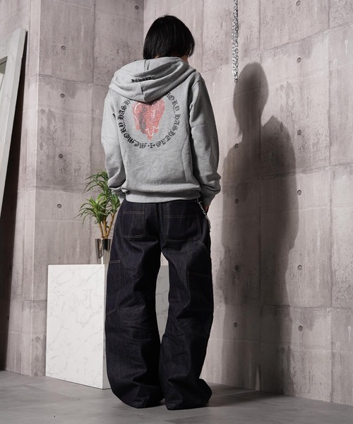 #MEMORY(メモリー)の「【MEMORY】ヘビーウェイト ドリップハート ダブルZIP パーカー / Drip Heart Double ZIP Hoodie(パーカー・メンズ・ネイビー/ブラック/グレー・L/S/M)」の17枚目の写真