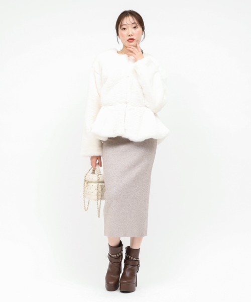 セール】ペプラムファージャケット（その他アウター）｜ROYAL PARTY