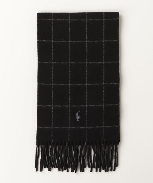 リバーシブル ウィンドウペン ウールブレンド マフラー（マフラー