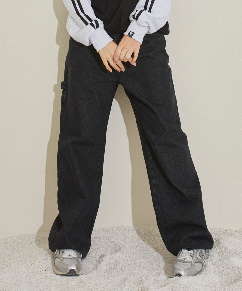 GHOST REPUBLIC（ゴーストリパブリック）の「カーペンター ワイドデニムパンツ GLP-514（デニムパンツ・レディース・ブラック系その他/ブルー系その他・SMALL/MEDIUM/LARGE/X-LARGE/XX-LARGE）」の5枚目の写真