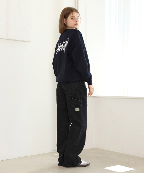 GHOST REPUBLIC（ゴーストリパブリック）の「カーペンター ワイドデニムパンツ GLP-514（デニムパンツ・レディース・ブラック系その他/ブルー系その他・SMALL/MEDIUM/LARGE/X-LARGE/XX-LARGE）」の8枚目の写真