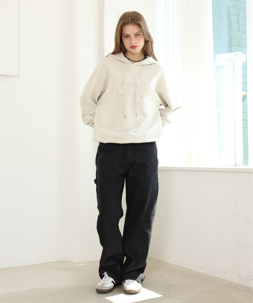 GHOST REPUBLIC（ゴーストリパブリック）の「カーペンター ワイドデニムパンツ GLP-514（デニムパンツ・レディース・ブラック系その他/ブルー系その他・SMALL/MEDIUM/LARGE/X-LARGE/XX-LARGE）」の9枚目の写真