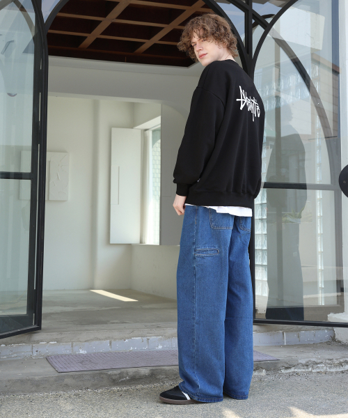 GHOST REPUBLIC（ゴーストリパブリック）の「カーペンター ワイドデニムパンツ GLP-514（デニムパンツ・レディース・ブラック系その他/ブルー系その他・SMALL/MEDIUM/LARGE/X-LARGE/XX-LARGE）」の13枚目の写真