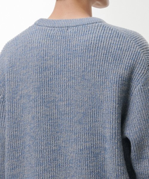 MUSINSA STANDARD（ムシンサスタンダード）の「ミックスドヤンクルーネックニット [メランジブルー]（ニット/セーター・メンズ・その他・X-LARGE/XX-LARGE/SMALL/MEDIUM/LARGE）」の4枚目の写真