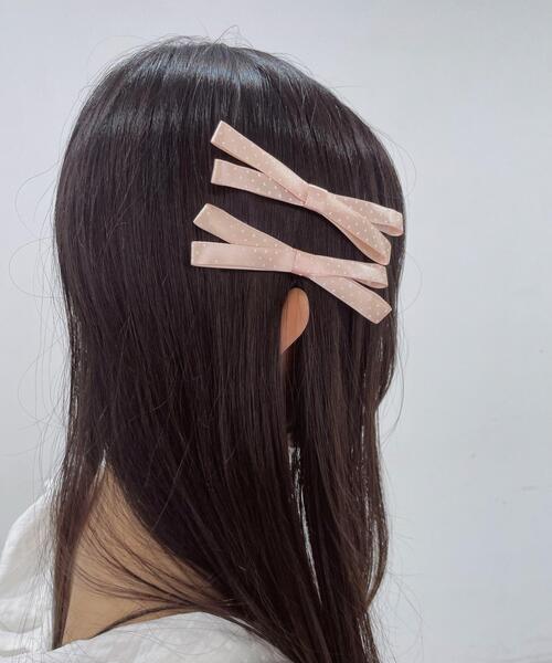 セール】WEGO/【2点セット】ドットリボンピン（ヘアピン）｜WEGO 