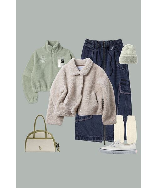 PRENDA（プレンダ）の「COLOR WASH POCKET DENIM SKIRT CHARCOAL（スカート・レディース・その他・MEDIUM/SMALL）」の3枚目の写真