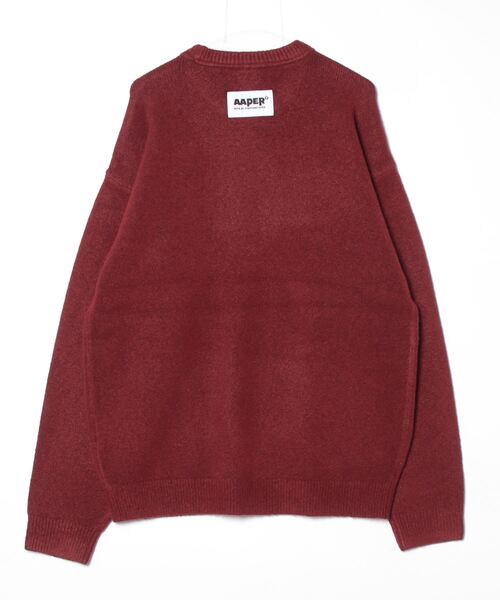 AAPE BY A BATHING APE（エーエイプバイアベイシングエイプ）の「AAPER KNIT（ニット/セーター・メンズ・オフホワイト/バーガンディー・X-LARGE/MEDIUM/LARGE/SMALL）」の3枚目の写真