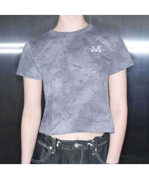 MUCENT（ムセント）の「アミサンドドリフト 半袖Tシャツ 男女共用 (2カラー)（Tシャツ/カットソー・レディース・Beige/チャコール・SHORT/MEDIUM/LARGE）」の2枚目の写真
