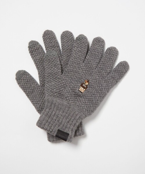 INFIELDER DESIGN（インフィールダーデザイン）の「【別注】＜INFIELDER DESIGN＞ベアー ニット グローブ -タッチスクリーン-（手袋・メンズ・ブラック/グレー系/ダークブラウン/パープル・FREE）」の6枚目の写真
