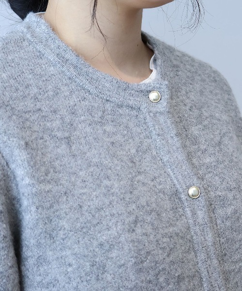 セール】【L～6L 大きいサイズ】ダブルジャガードニットカーディガン