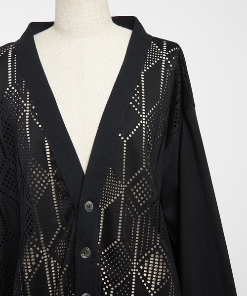 gomme（ゴム）の「バルーンメッシュカーディガン（カーディガン/ボレロ・レディース・ブラック・MEDIUM）」の12枚目の写真