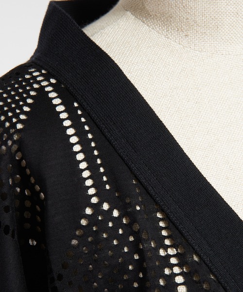 gomme（ゴム）の「バルーンメッシュカーディガン（カーディガン/ボレロ・レディース・ブラック・MEDIUM）」の14枚目の写真