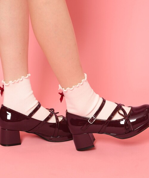 cs T&P(シーエスティーアンドピー)の「バレエコアリボン付きパンプス(パンプス・レディース・ダークブラウン系1/アイボリー系1/ブラック系1/ワイン系3・S/M/L/LL)」の15枚目の写真