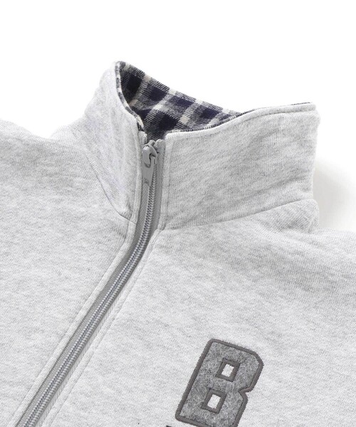 BeBe（ベベ）の「裏起毛チェック切り替えハーフジップトレーナー（スウェット・キッズ・イエロー/グレー・140cm/130cm/150cm/120cm/110cm）」の18枚目の写真