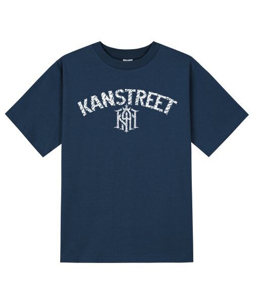 KAN6312(カン6312)の「KTN0174 レタリングオールドカン半袖Tシャツ - ネイビー(Tシャツ/カットソー・メンズ・その他・SMALL/MEDIUM/LARGE/X-LARGE)」の1枚目の写真