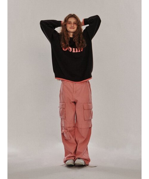 SOME PLACE（サムプレイス）の「SOME グラフィックオーバーサイズプルオーバーニットTシャツ[ブラウン]（ニット/セーター・レディース・ブラウン・FREE）」の6枚目の写真